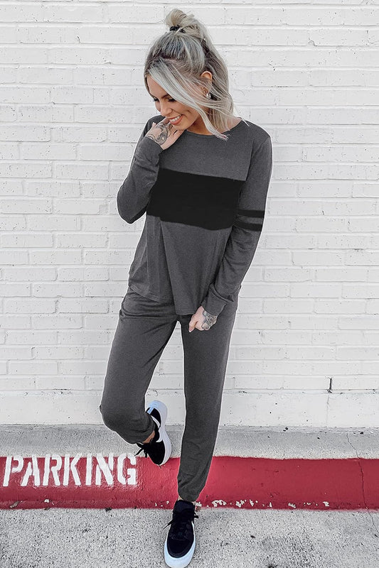 Womens 2 Piece Sets 2026 Long Sleeve Tops High Waisted Sweatpants Lounge Set Fall Fashion Travel Outfits